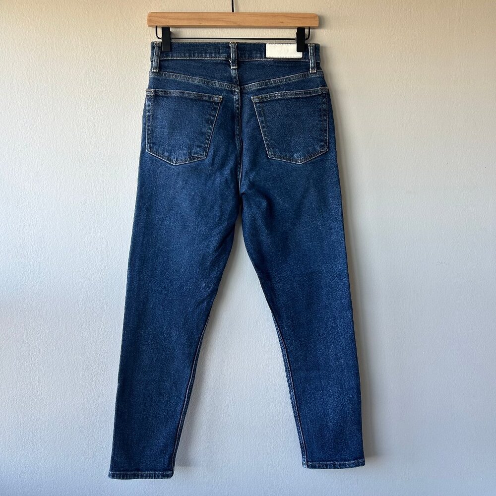 RE/DONE 90s High Rise Straight Jeans Women 27 Cropped Ankle Denim - Picture 3 of 10